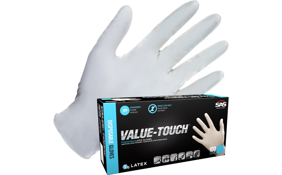 SAS Safety Group | Value-Touch® Powdered Latex Disposable Gloves